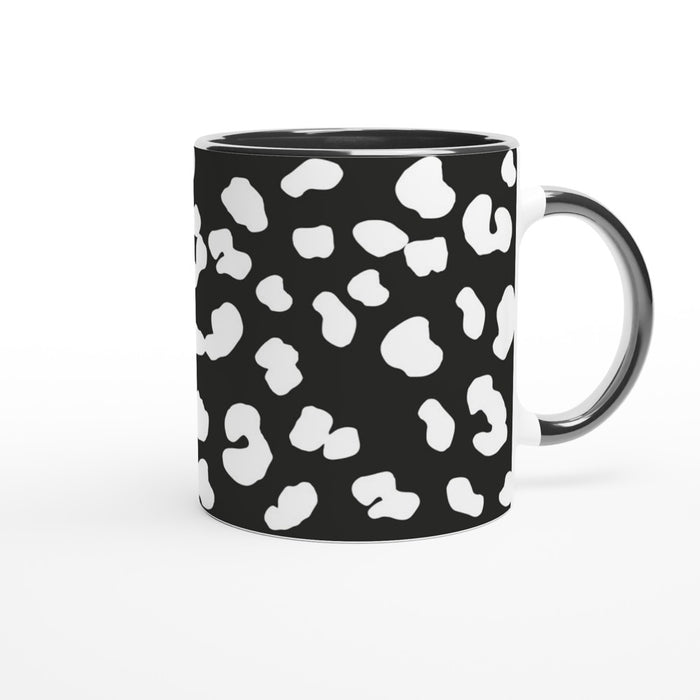 Tasse mit Leopardenmuster - schwarz/weiß, verschiedene Farben
