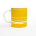 Tasse mit Streifen - sonnengelb/weiß