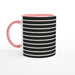 Tasse gestreift - schwarz/weiß
