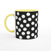 Tasse mit Punkten - schwarz/weiß, verschiedene Farben