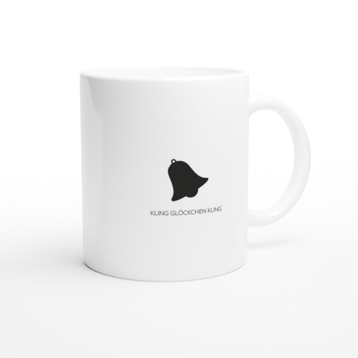 Tasse Kling Glöckchen Klingelingeling - schwarz