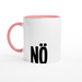 Der Spruch DOCH in schwarz auf einer Tasse