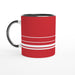 Tasse mit Streifen - rot/weiß, verschiedene Farben