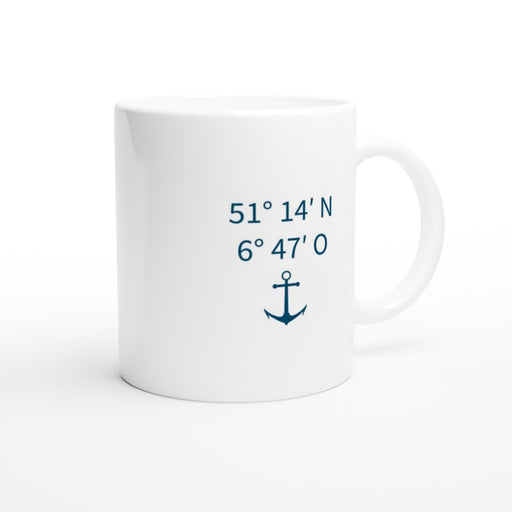 Tasse Düsseldorf Koordinaten - Anker, ozeanblau