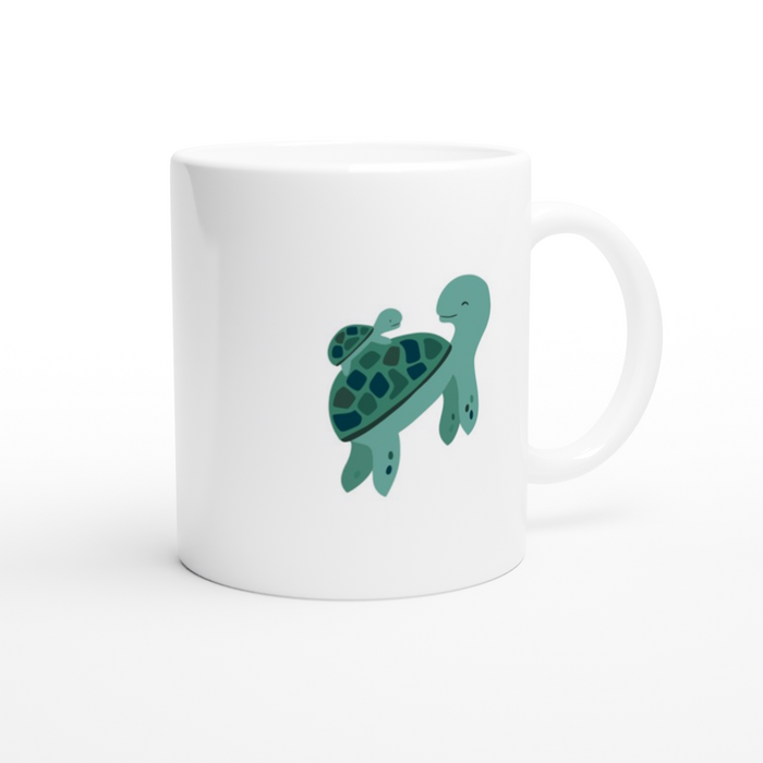 Tasse Schildkröte mit Babyschildkröte