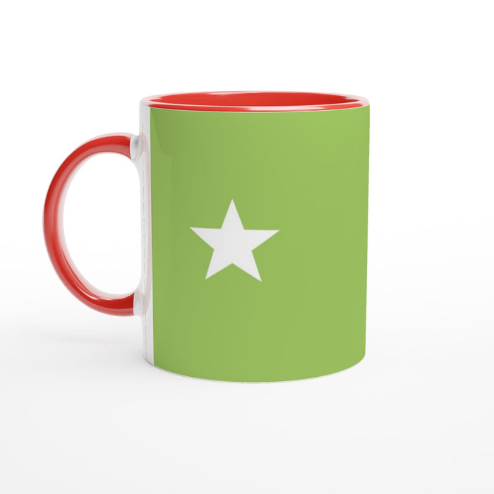 Tasse mit Stern - grün/weiß, verschiedene Farben