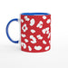 Tasse mit Leopardenmuster - rot/weiß, verschiedene Farben