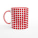 Tasse kariert - rot/weiß, verschiedene Farben