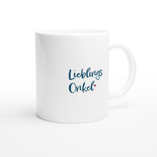 Tasse Lieblings Onkel mit Herz - ozeanblau/beere