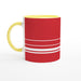Tasse mit Streifen - rot/weiß, verschiedene Farben
