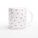Tasse Herzensmensch mit Herzmuster - rose