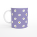 Tasse mit Gänseblümchen - Flieder