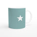 Tasse mit Stern - eukalyptus/weiß