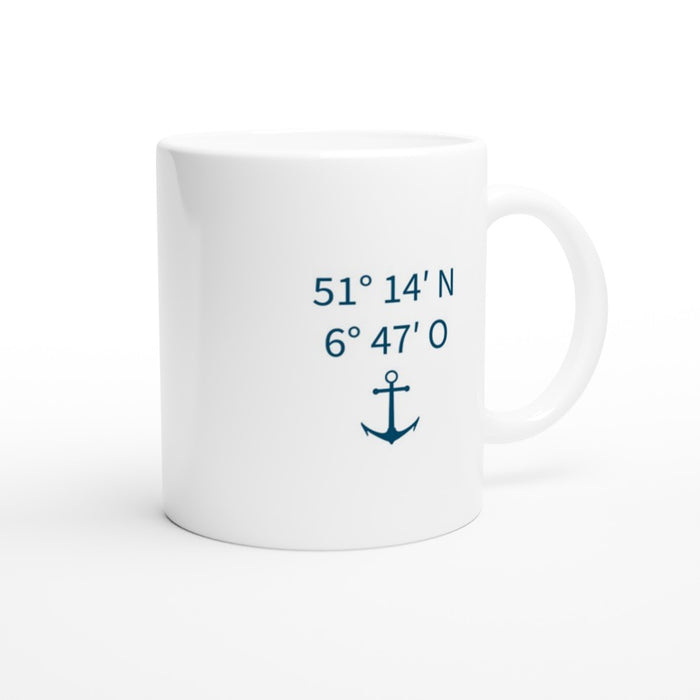 Tasse Düsseldorf Koordinaten - Anker, ozeanblau