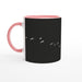 Tasse mit Vögeln - schwarz/weiß, verschiedene Farben