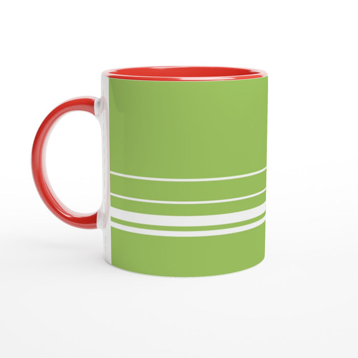 Tasse mit Streifen - grün/weiß, verschiedene Farben
