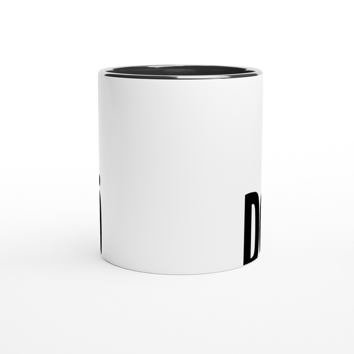 Der Spruch DOCH in schwarz auf einer Tasse