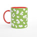 Tasse mit Leopardenmuster - grün/weiß, verschiedene Farben