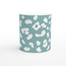 Tasse mit Leopardenmuster - eukalyptus/weiß