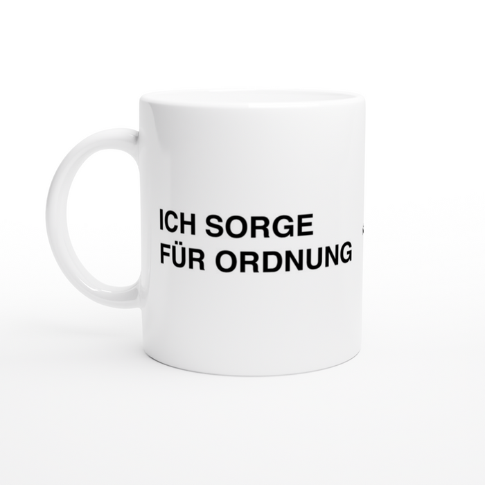 Tasse Polizei - ICH SORGE FÜR ORDNUNG, Handschellen