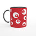 Tasse mit Kreisen - rot/weiß, verschiedene Farben