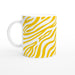 Tasse mit Zebramuster - sonnengelb/weiß