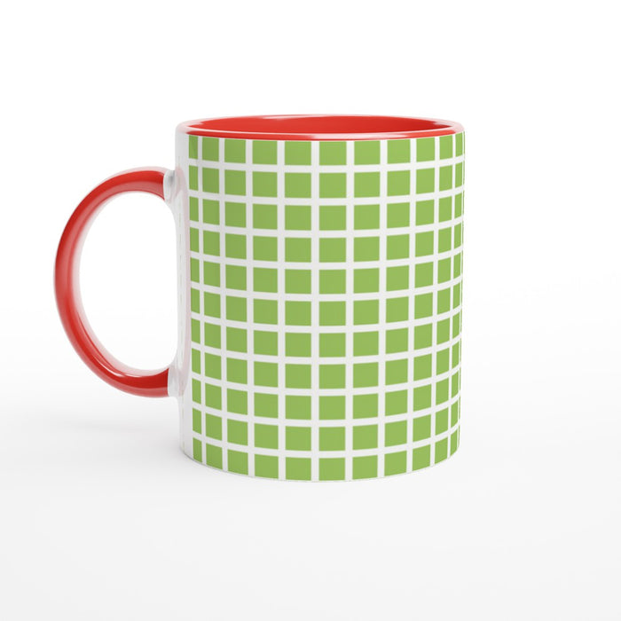 Tasse kariert - grün/weiß, verschiedene Farben