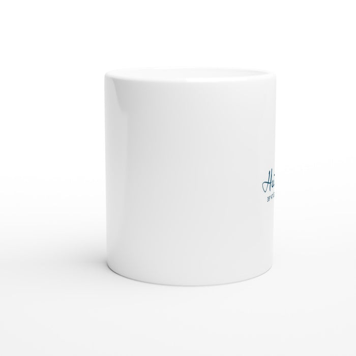 Tasse Berlin Koordinaten - Heimathafen mit Anker, ozeanblau