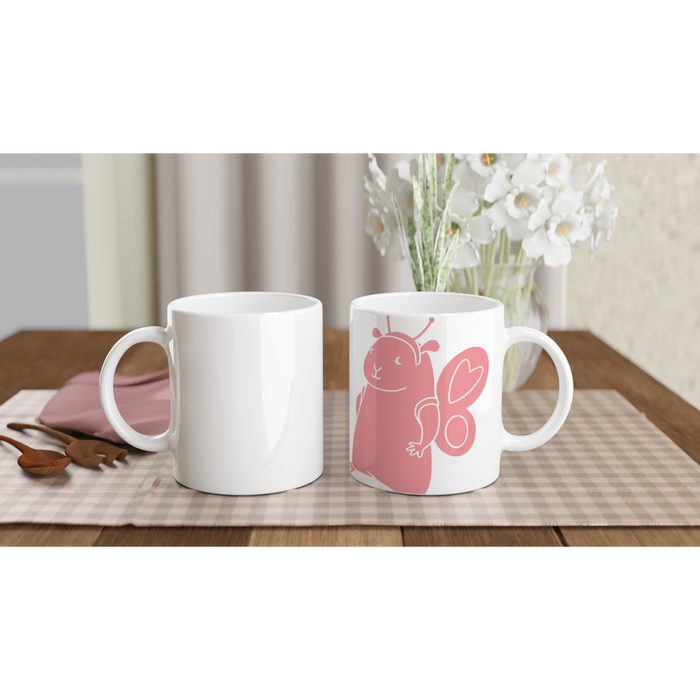 Tasse Meerschweinchen mit Schmetterlingsflügeln
