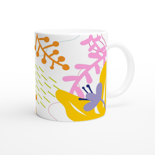 Tasse Blumen abstrakt - bunt