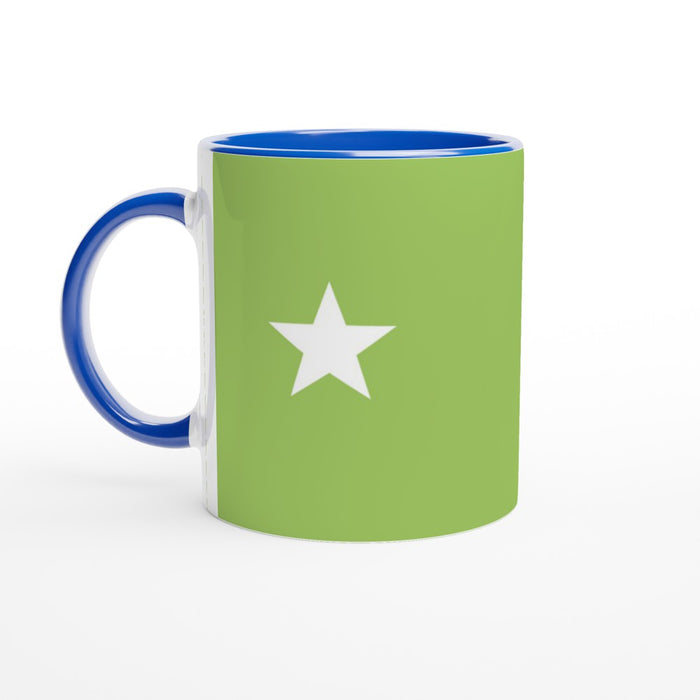 Tasse mit Stern - grün/weiß, verschiedene Farben