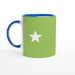 Tasse mit Stern - grün/weiß, verschiedene Farben