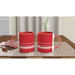 Tasse mit Streifen - rot/weiß, verschiedene Farben
