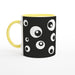 Tasse mit Kreisen - schwarz/weiß, verschiedene Farben