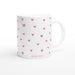 Tasse Miss You mit Herzmuster - rose