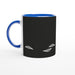 Tasse mit Blättern - schwarz/weiß, verschiedene Farben