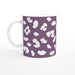 Tasse mit Leopardenmuster - pflaume/weiß