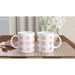 Tasse mit verschiedenen Schneeflocken - rosa/rot