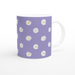 Tasse mit Gänseblümchen - Flieder
