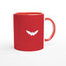 Tasse mit Fledermäusen - rot/weiß, verschiedene Farben