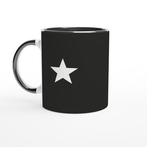 Tasse mit Stern - schwarz/weiß, verschiedene Farben