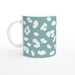 Tasse mit Leopardenmuster - eukalyptus/weiß
