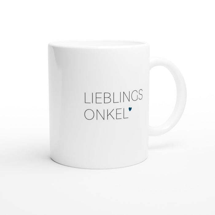 Tasse LIEBLINGSONKEL mit Herz - ozeanblau