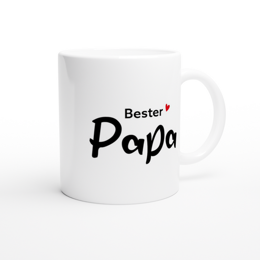 Tasse Bester Papa mit Herz - rot
