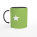 Tasse mit Stern - grün/weiß, verschiedene Farben
