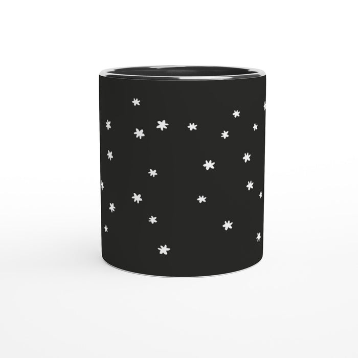 Tasse mit Sternenhimmel - schwarz/weiß, verschiedene Farben