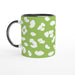 Tasse mit Leopardenmuster - grün/weiß, verschiedene Farben