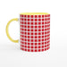 Tasse kariert - rot/weiß, verschiedene Farben