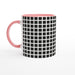 Tasse kariert - schwarz/weiß, verschiedene Farben