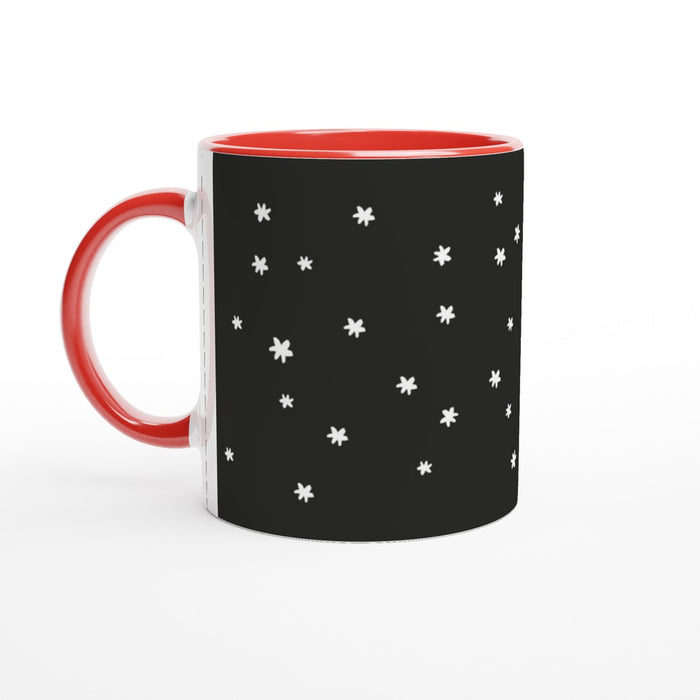 Tasse mit Sternenhimmel - schwarz/weiß, verschiedene Farben